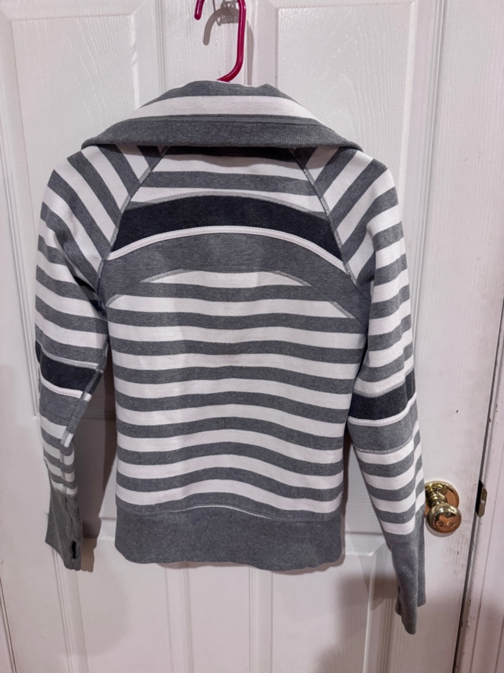 lululemon athletica Gray and White Striped Utility Jacket